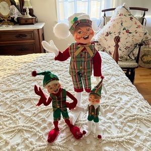 ANNALEE Christmas Trio in Plaid